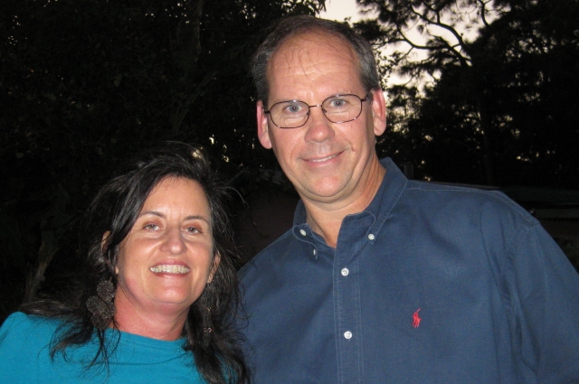 Shelly Foster and Jack Gresham were two of the classmates enjoying perfect weather at the party