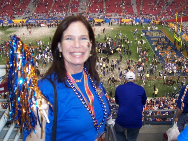 Liz Barrett at the BCS Championship Game! Best time ever!