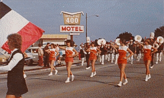 Homecoming parade passes by the fabulous Imperial 400 Motel...is that still there?  Web Geek:  No, now a lovely park.